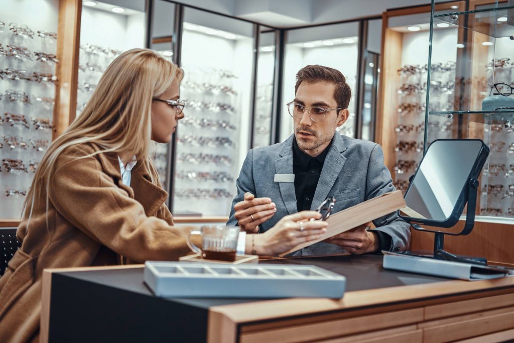 Woman at Glasses Consult